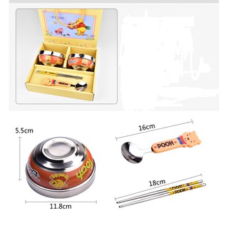 Bộ bát đũa Hello Kitty, Doremon, Gấu Pooh cho bé