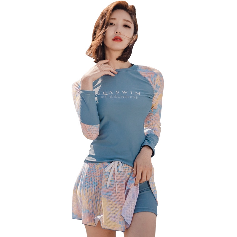 Bộ Đồ Bơi Thể Thao Tay Dài Che Phủ Bụng Chống Nắng | BigBuy360 - bigbuy360.vn