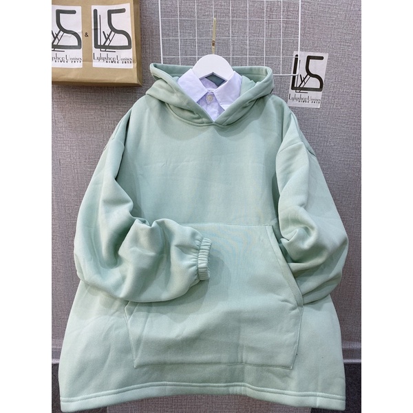 Áo hoodie basic 801 LylyshopUnisex, kiểu áo nỉ sweater có mũ rộng ovesize form rộng trơn màu basic có túi rộng | BigBuy360 - bigbuy360.vn