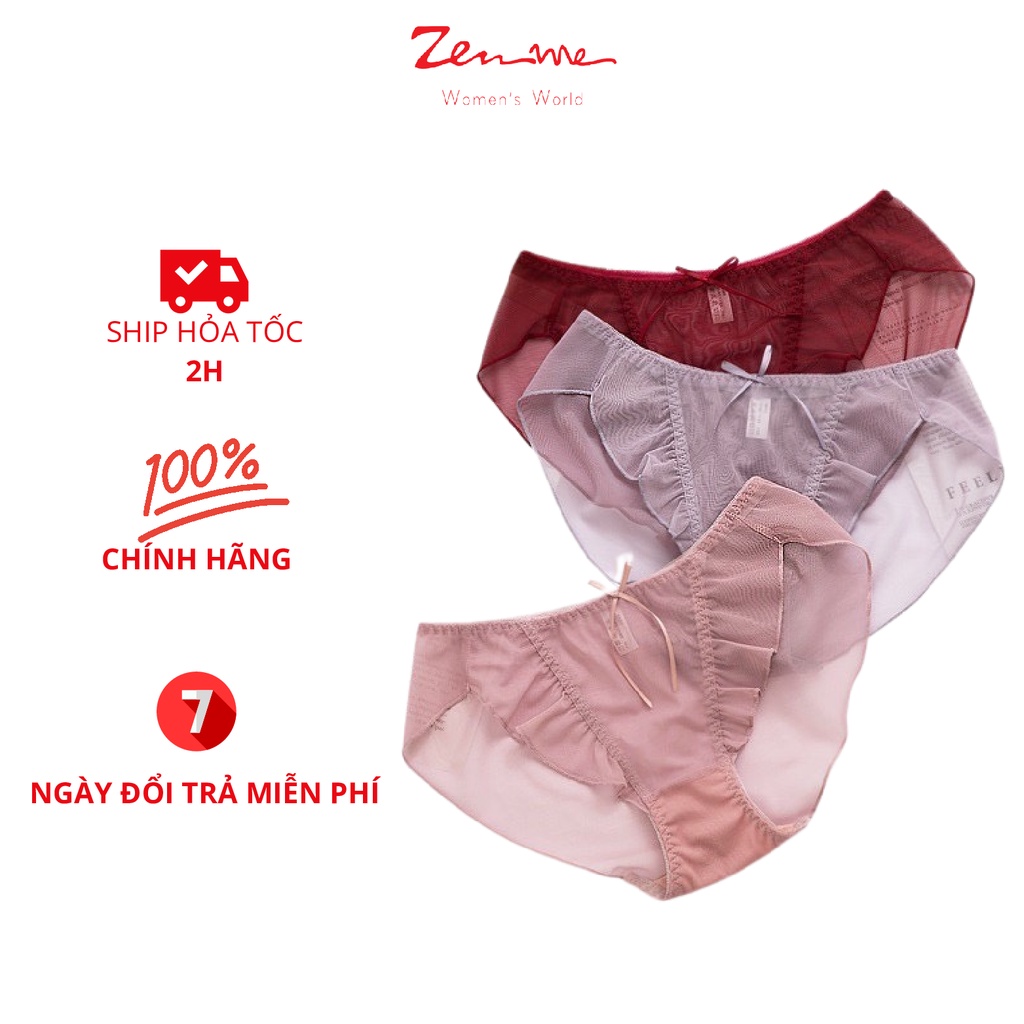 Quần lót nữ Zen Me thiết kế ren lưới xuyên thấu gợi cảm
