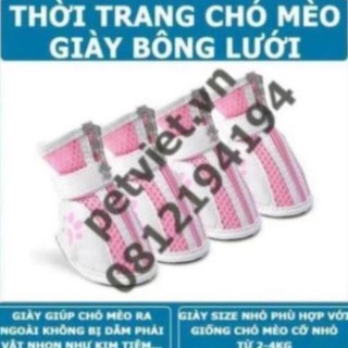 Giày cho chó mèo - phù hợp với chó mèo từ 2-4kg