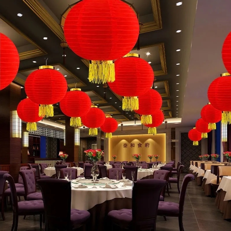 Lồng Đèn Giấy Treo Trang Trí Tiệc Sinh Nhật / Tiệc Năm Mới Phong Cách Trung Hoa