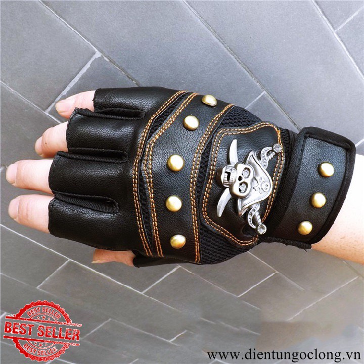 Găng Tay Lái Xe Skull Chuẩn Biker