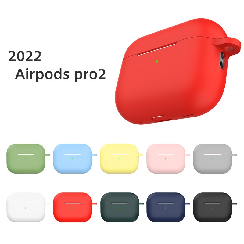 Case Ốp Dành Cho Tai Nghe Airpods Pro 2 Liquid Silicon kèm móc treo