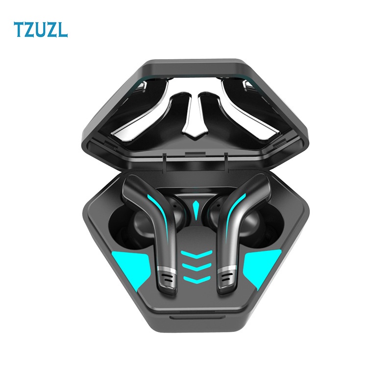 Tai nghe chơi game TZUZL MD168 TWS không dây bluetooth 5.2 có mic chống thấm nước phong cách thể thao cho mọi điện thoại