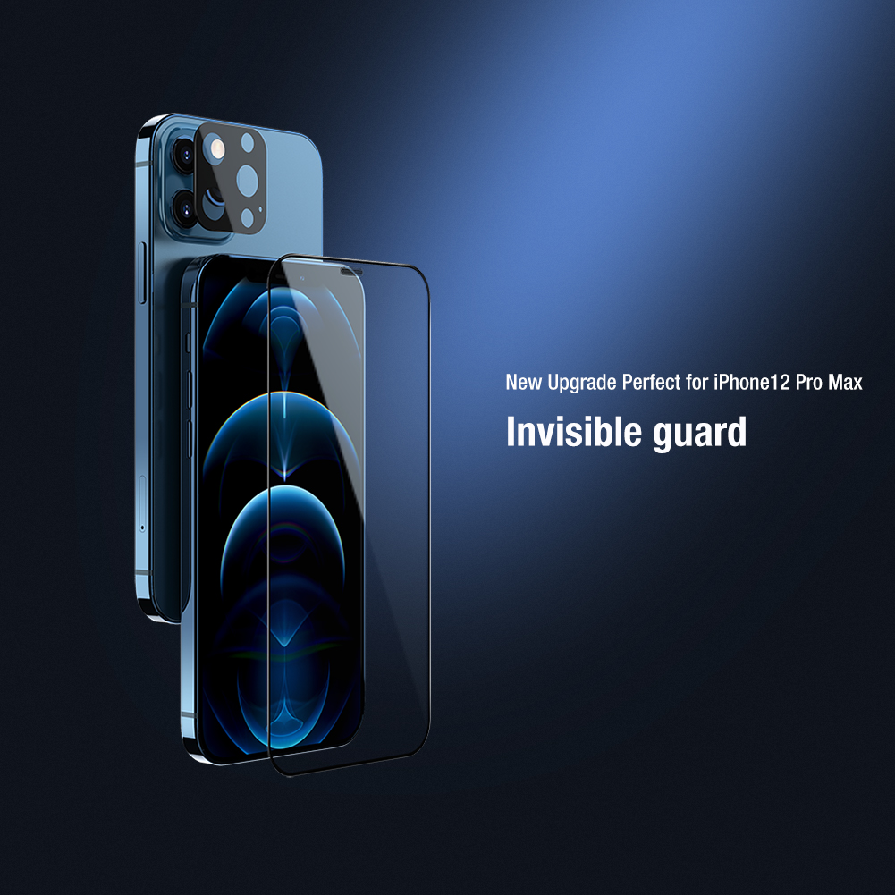 Kính Cường Lực NILLKIN Bảo Vệ 2 Trong 1 Toàn Diện Chống Trầy Xước Camera Cho Iphone 12 Pro Max