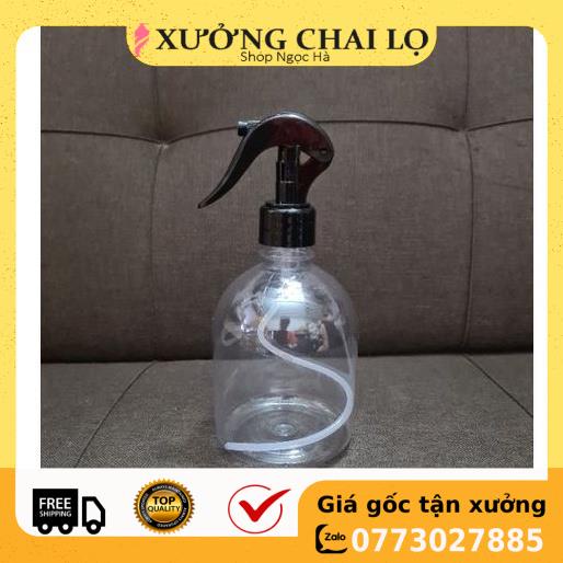 Chai Xịt Phun Sương ❤ GIÁ RẺ NHẤT ❤ Chai nhựa pet xịt Vòi chuột 500ml Lùn rỗng chiết mỹ phẩm , phụ kiện du lịch