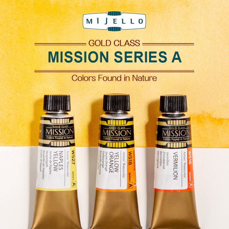 Màu Mijello GOLD MISSION tuýp lẻ bảng SERIES A-1 (15ml)