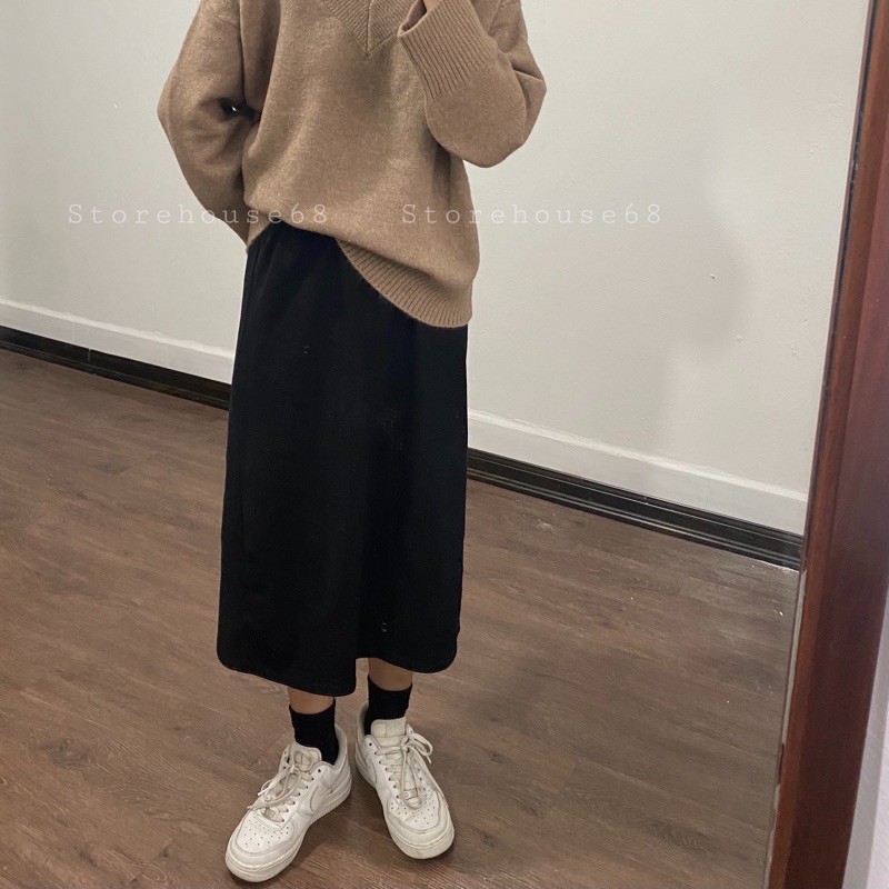 Chân váy suông nỉ