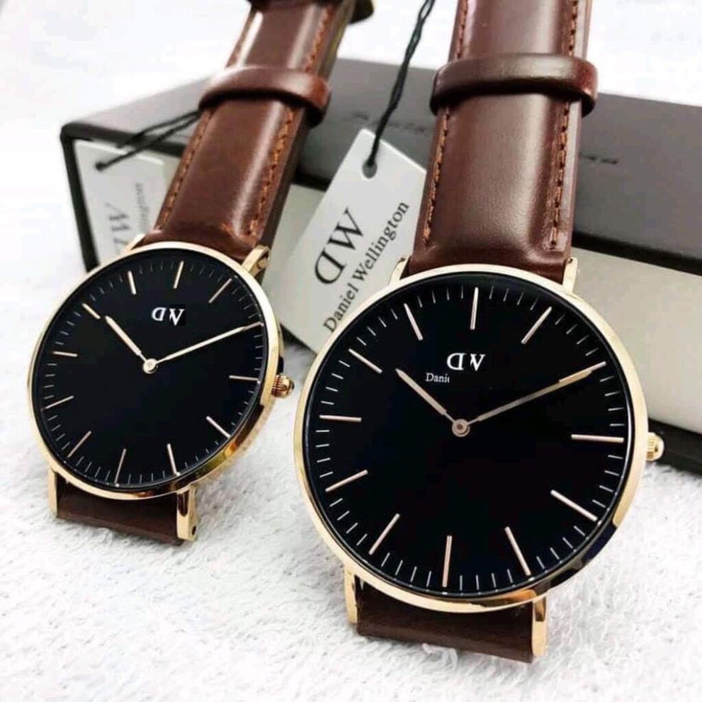 Đồng hồ dây da nam nữ Halei wd sang trọng lịch lãm nhỏ gọn