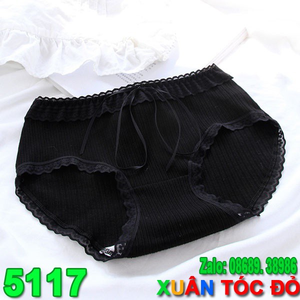 SỈ ZALO RẺ HƠN NHIỀU_ Quần Lót 5 Kiểu Đen Có Nơ Mới Cực Xịn 5117