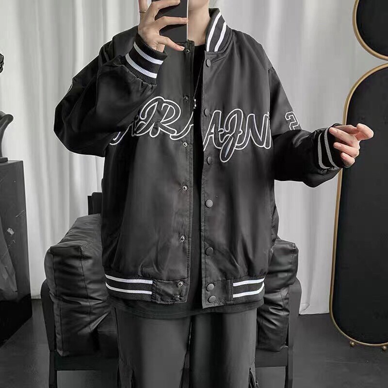 [Mã 12FASHIONSALE1 giảm 10K đơn 50K]  Áo khoác bomber dù unisex form rộng 2 lớp 28 nam nữ LANA FASHION