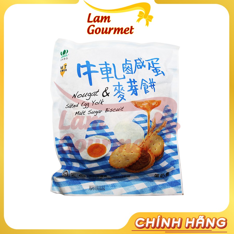Bánh Quy Trứng Muối Đài Loan Mạch Nha Vị Bò Sữa  250g - Lam Gourmet