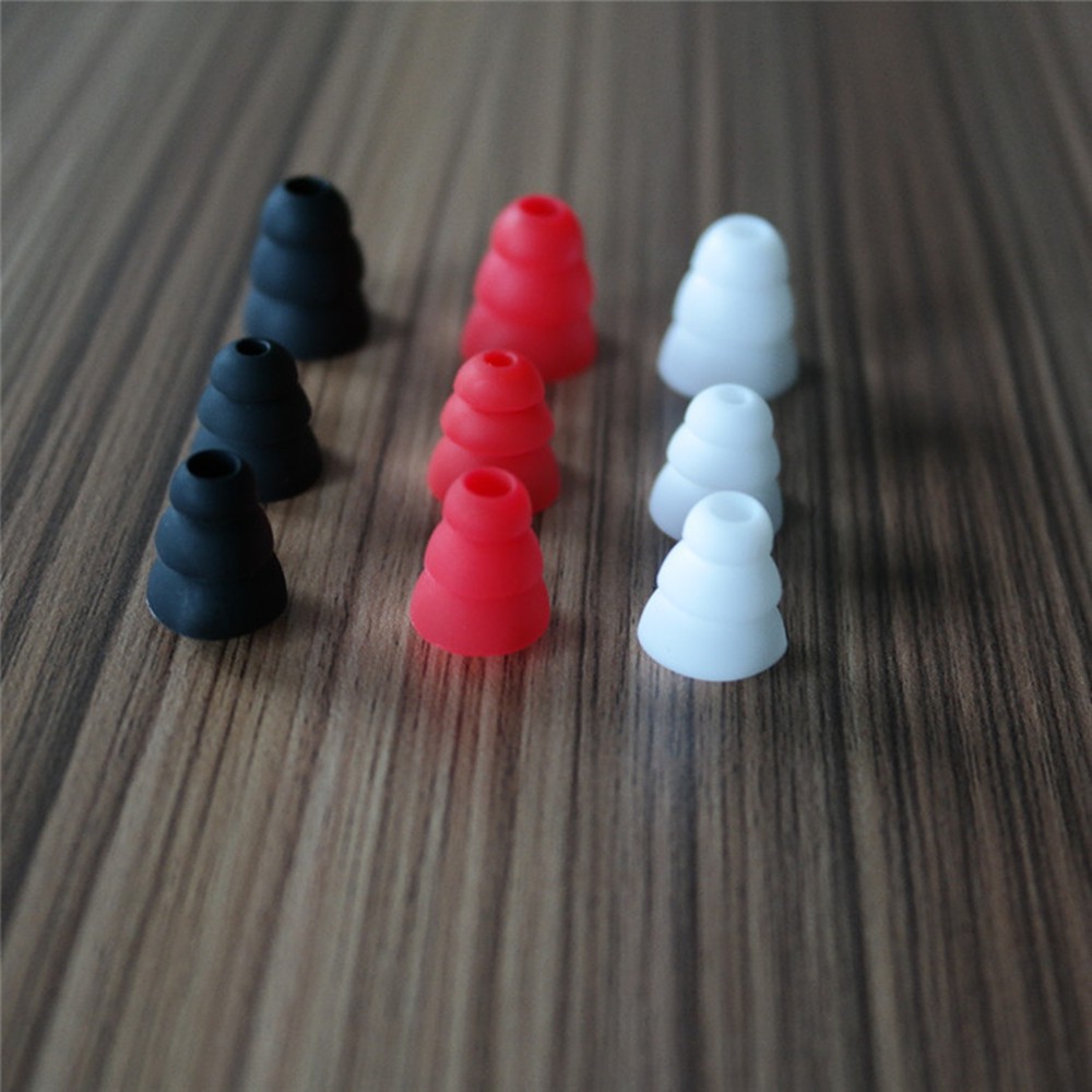 12 Cặp nút bịt tai nghe silicon 3 tầng tiện dụng L M S