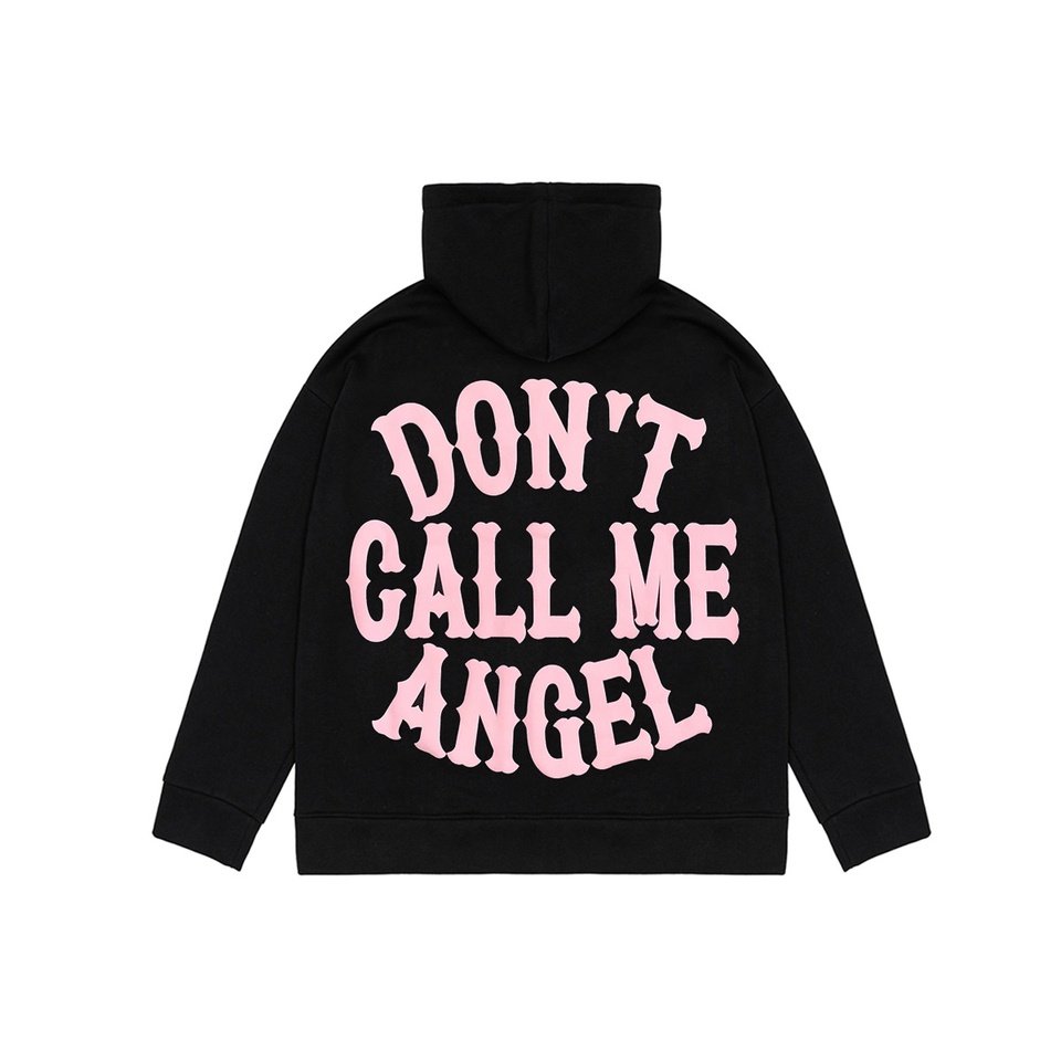 Áo Khoác Hoodie Khoá Kéo Angel-Land Don't Call Me Angel Black Zip Hoodie Nỉ Bông - DAZ