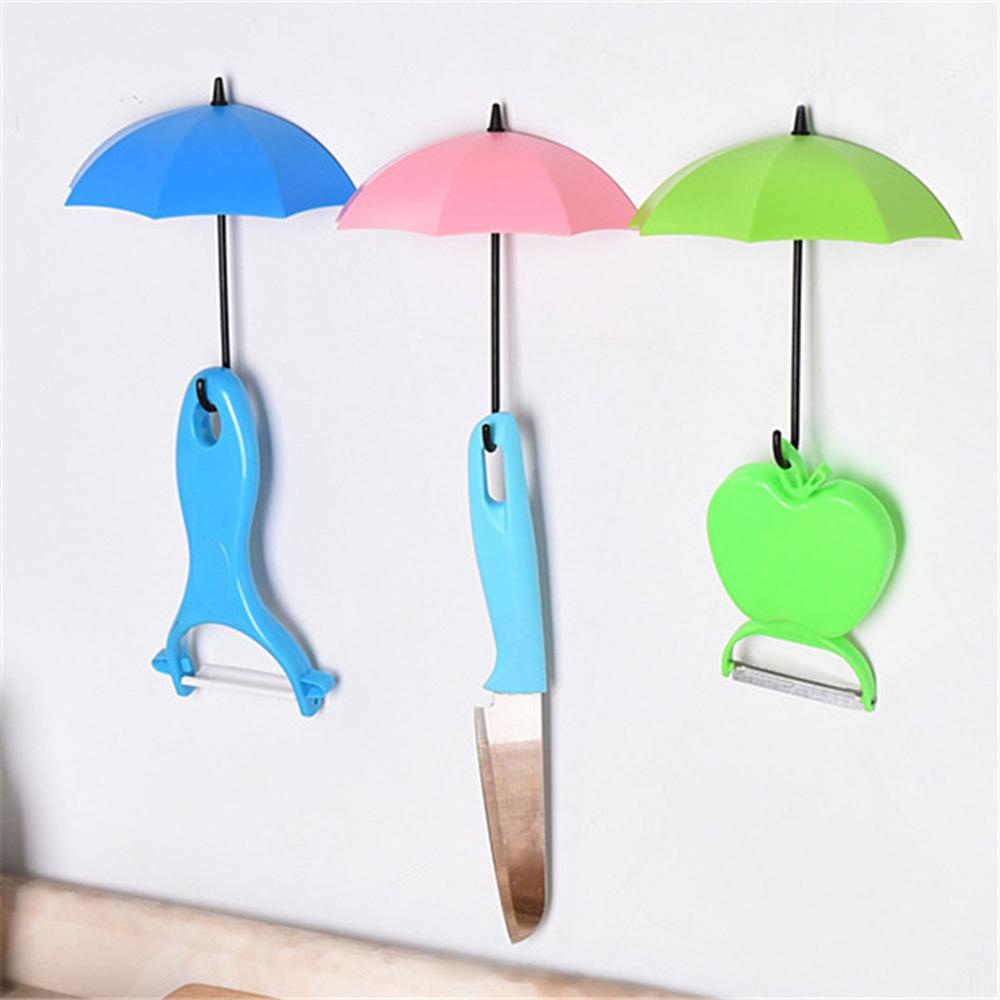 PISTA Bộ 3 Móc Treo Chìa Khóa Gắn Tường Thiết Kế Dễ Thương Tiện Dụng