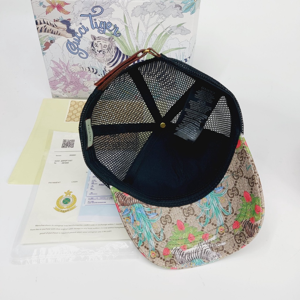 Nón kết gc , Mũ lưỡi trai Gc hổ lúa quai nâu full box cực đẹp