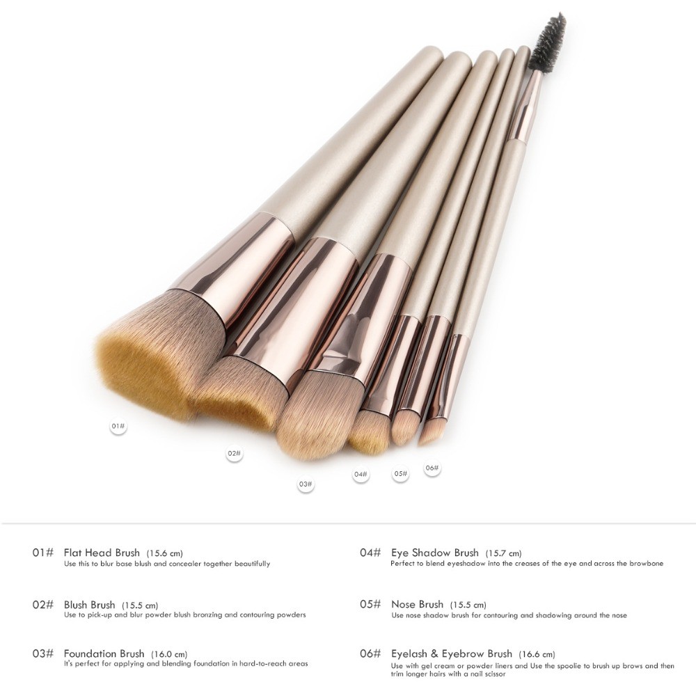 (hàng Mới Về) Set 6 Cọ Trang Điểm Chuyên Nghiệp Và Thời Trang | BigBuy360 - bigbuy360.vn