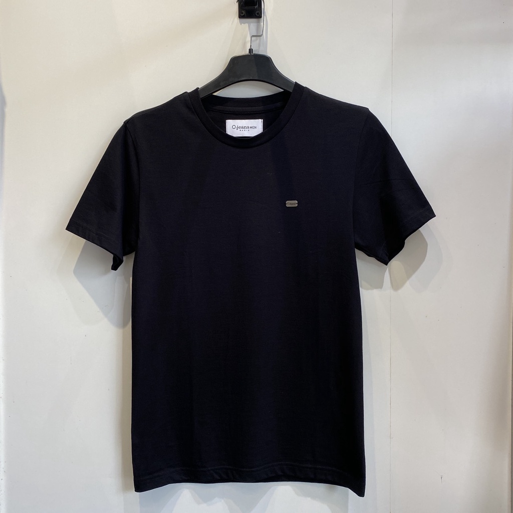 Áo thun nam ngắn tay màu trơn chất cotton cao cấp Ojeans