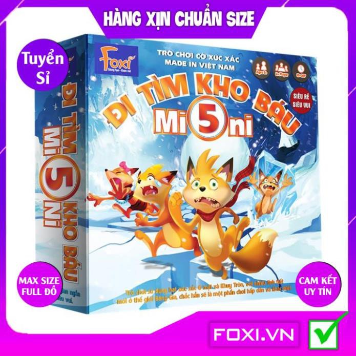 Board game-Đi tìm kho báu mini 5 Foxi-trò chơi chiến thuật-hài hước-siêu lầy-bổ ích và lý thú-Gắn kết tình cảm gia đình