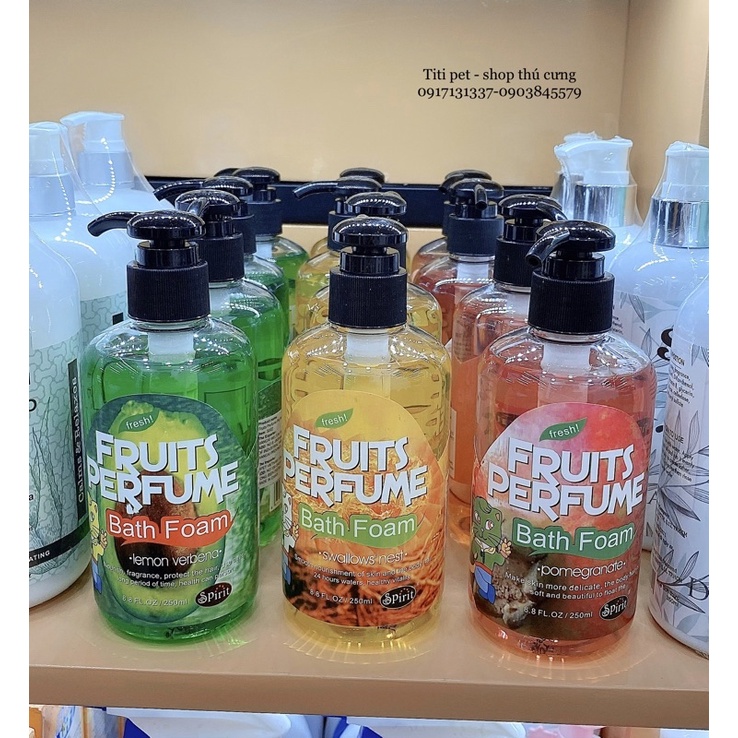 🧸FRUITS PERFUME SỮA TẮM KHỬ MÙI - THƠM LÂU CHO MÈO♥️