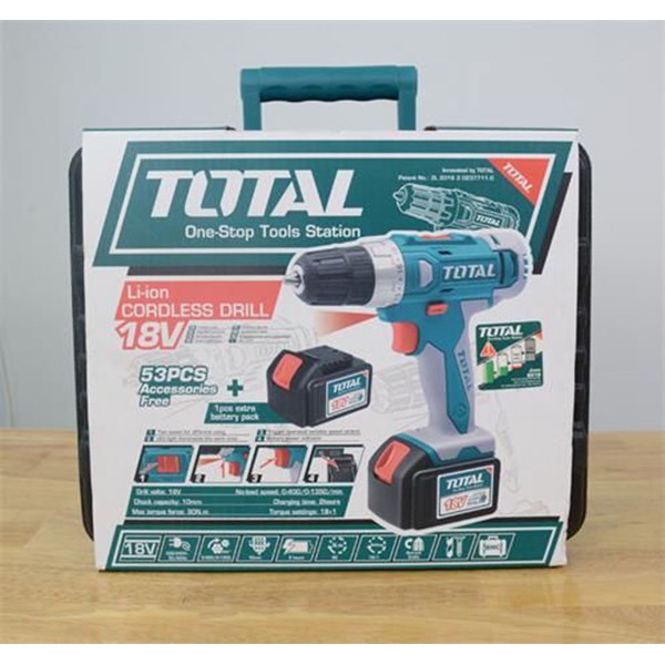 18V MÁY KHOAN VẶN VÍT DÙNG PIN LI-ION TOTAL TDLI228180