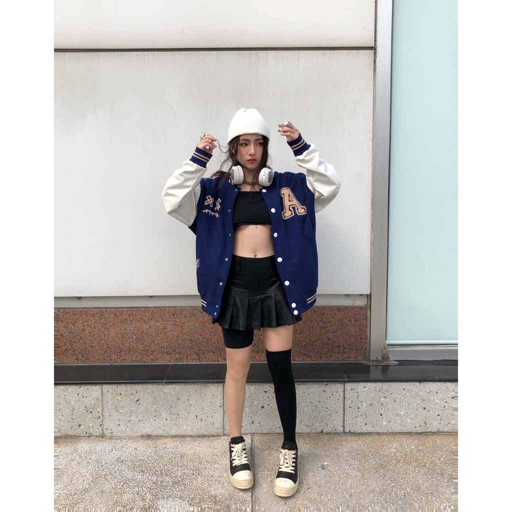 AITHER STUDIO Áo khoác Varsity Jacket Venom Unisex form rộng