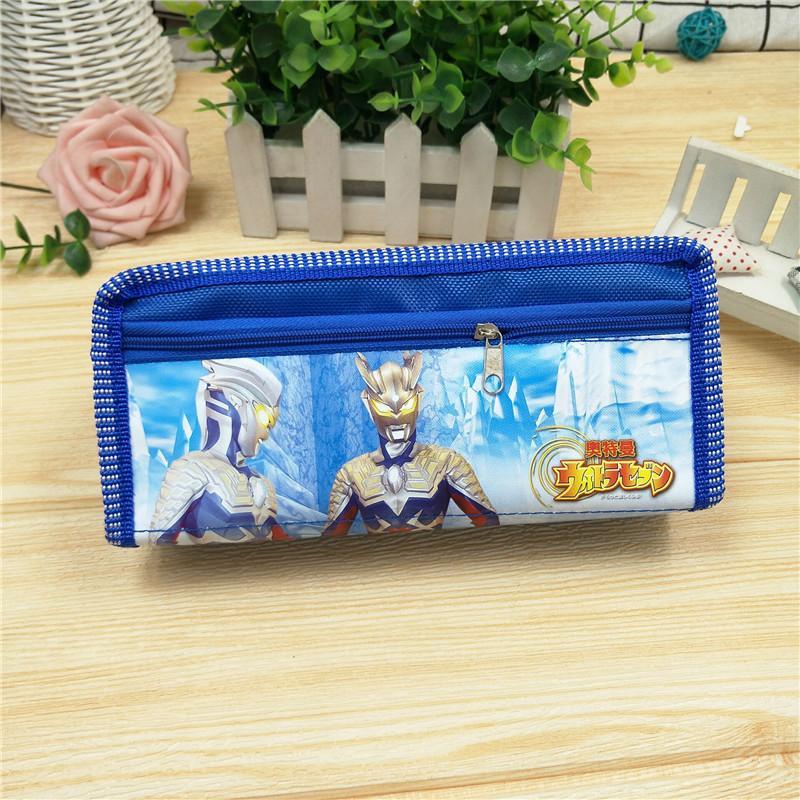 ✣Primary school kindergarten canvas pencil case children’s school supplies pencil case Ultraman Princess hard-shell stationery bag