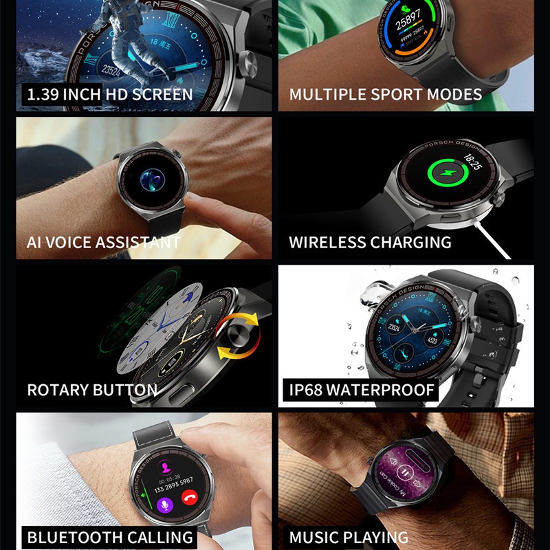 Đồng Hồ Thông Minh MD3 MAX Bluetooth Không Dây Sạc Pin AI PK DT3 GT3 Pro MAX Và Phụ Kiện
