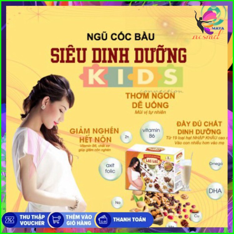 Ngũ cốc bà bầu lạc lạc- Ngũ cốc bà bầu- Ngũ cốc Lạc Lạc (hộp/30 gói) | BigBuy360 - bigbuy360.vn