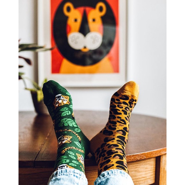 TẤT(VỚ) NAM NỮ MixMatched Sock tất hoạt hình họa tiết EL LEOPARDO