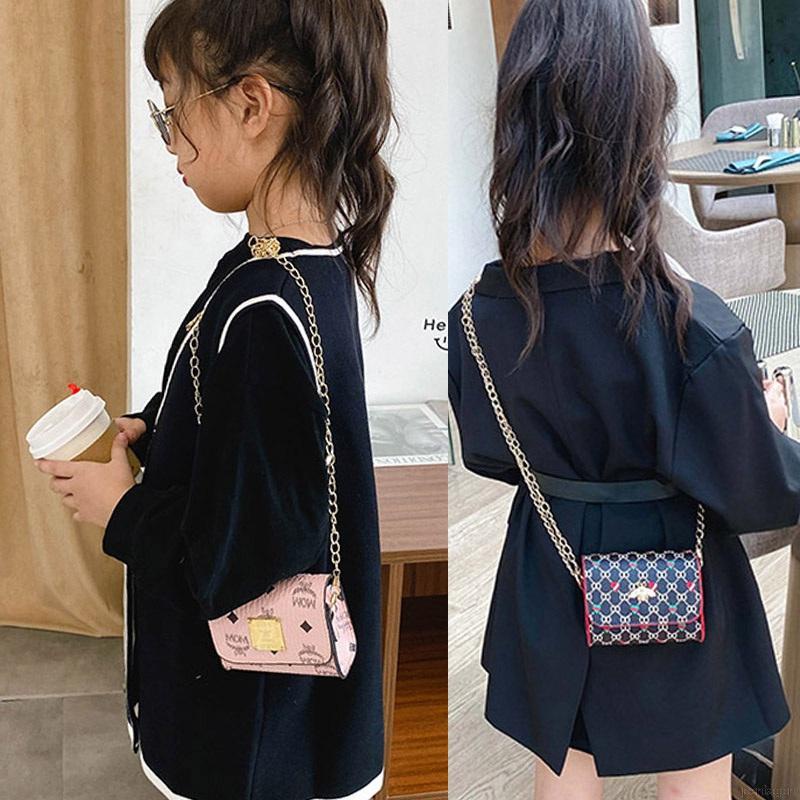 Túi đeo chéo mini in họa tiết dễ thương thời trang cho bé gái