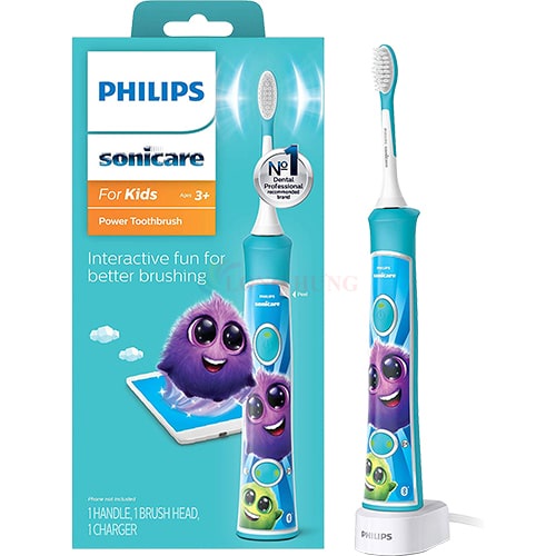 Bàn chải điện trẻ em Philips Sonicare For Kids 3+ - Hàng nhập khẩu