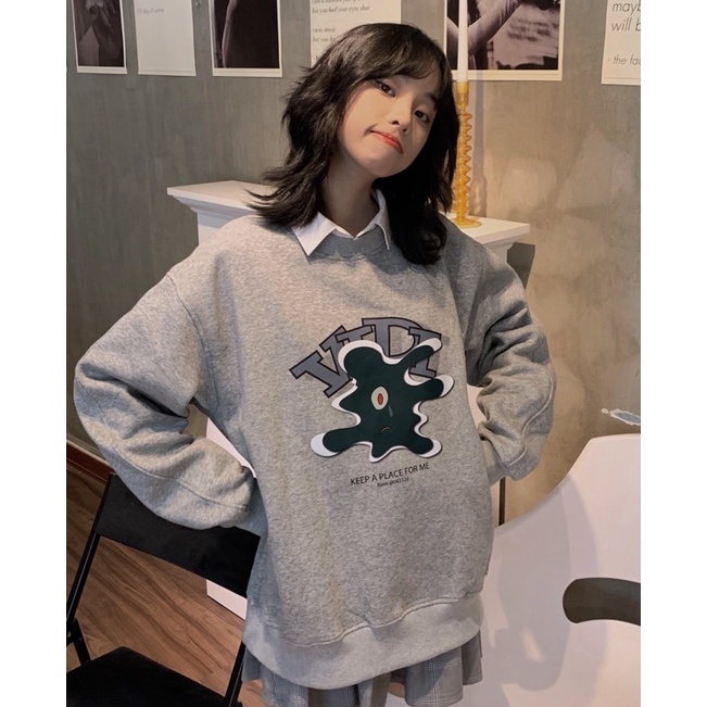 [Mã 12FASHIONSALE1 giảm 10K đơn 50K] KAPFM SWEATER (Áo tay dài màu xám) | BigBuy360 - bigbuy360.vn