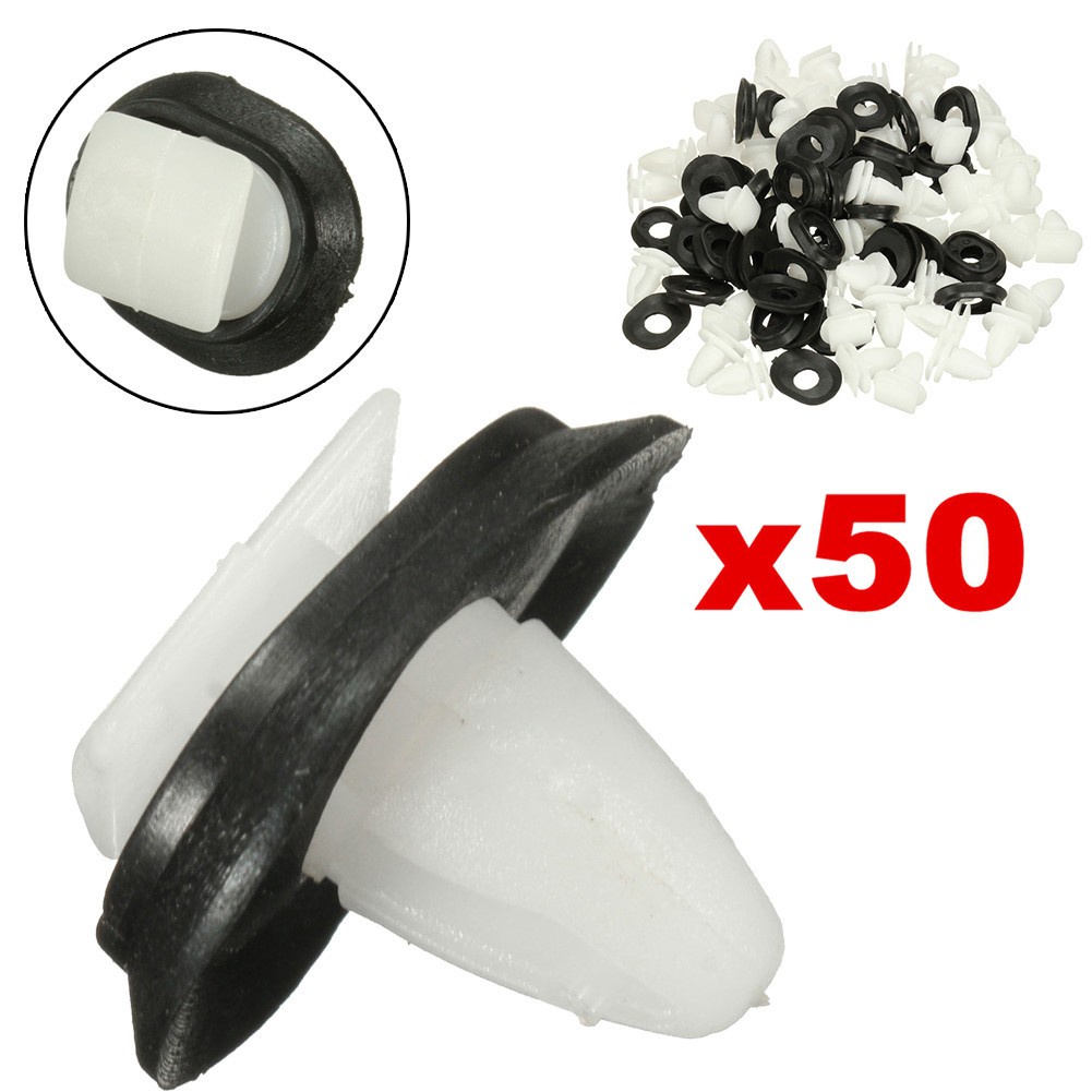 Set 50 đinh tán nhựa cho cửa xe hơi Fiat Ducato thân 9.5mm  - Kẹp, chốt vít nở cho ô tô