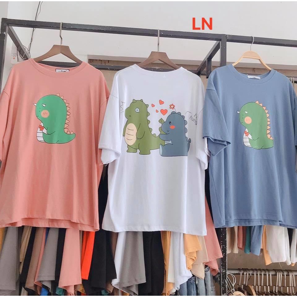 Áo phông khủng long in 2 mặt