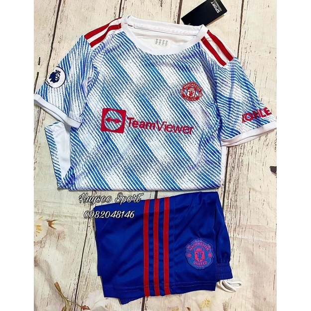 Set quần áo bóng đá trẻ em CLB Manchester United 2021/2022 - Vải thun