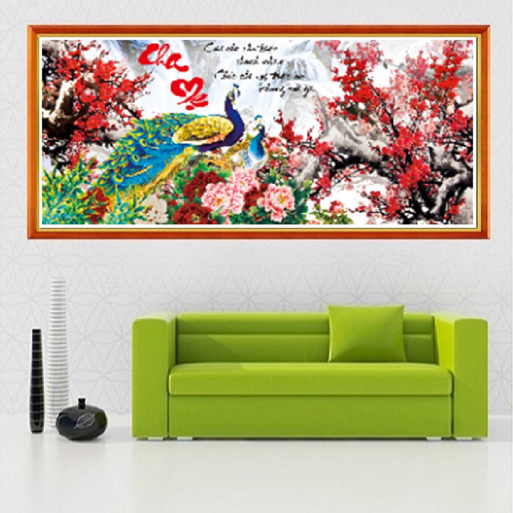 Tranh đính đá Cha mẹ Kt 99*50cm