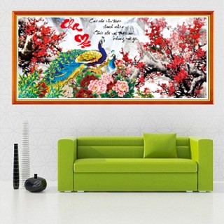 Tranh đính đá cha mẹ kt 99*50cm