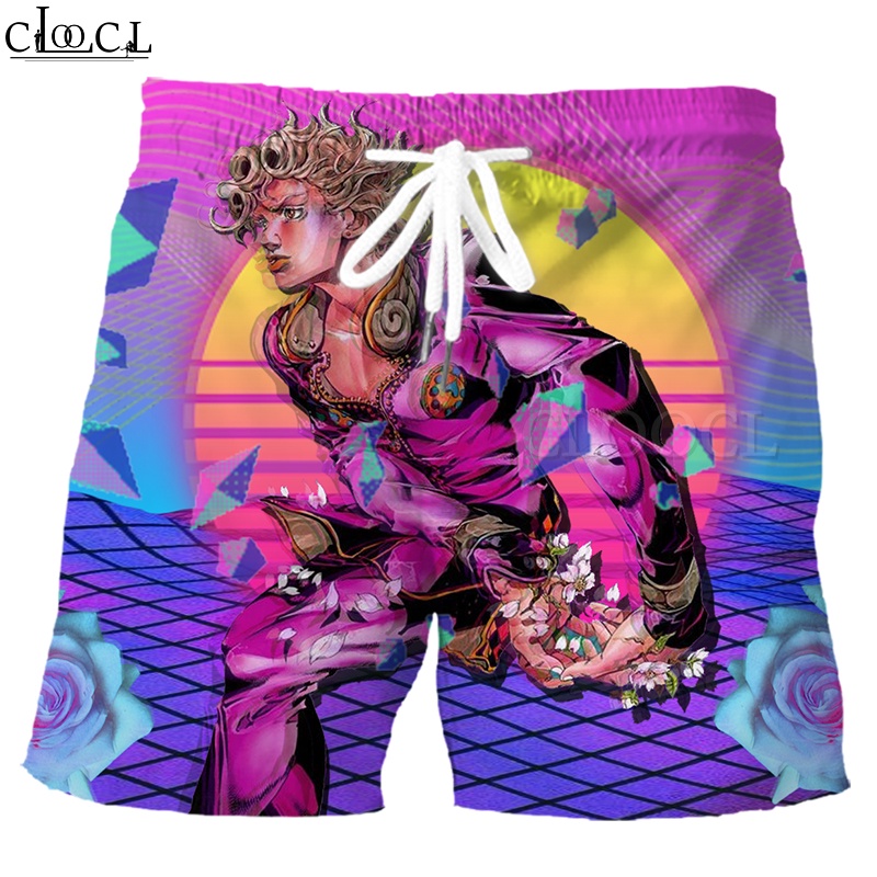 Quần Short Dây Rút In Họa Tiết Anime JoJo's Bizarre Adventure 3D Dành Cho Nam Và Nữ
