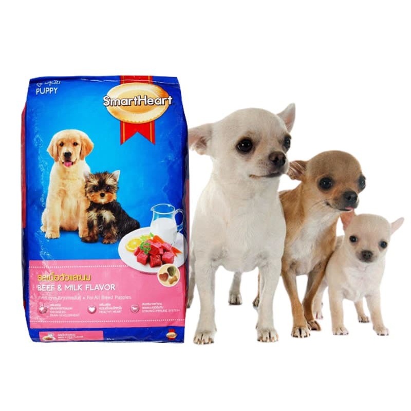 Thức Ăn Cho Chó Con SmartHeart Puppy Gói Hãng 400g Vị Sữa Và Thịt Bò Tăng Cường Miễn Dịch - Bobo Pet Shop Hà Nội