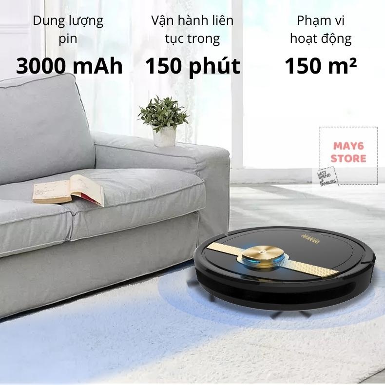 Robot hút bụi lau nhà thông minh, máy hút bụi không dây RS360 PRO MAY6