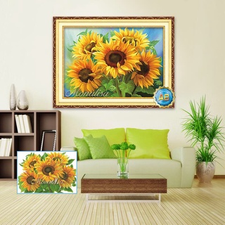 tranh gắn đá Hoa hướng dương YD8003 kích thước 80x60cm