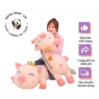 Gấu bông heo thiên thần, Heo vương miện size 1m2-1m5 Gấu ôm heo thiên thần heo vương miện