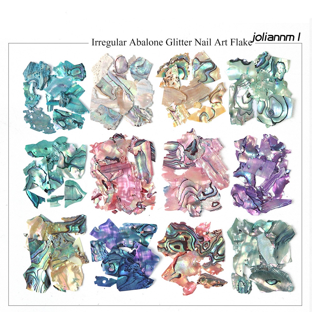 Hộp vỏ sò trang trí móng lấp lánh