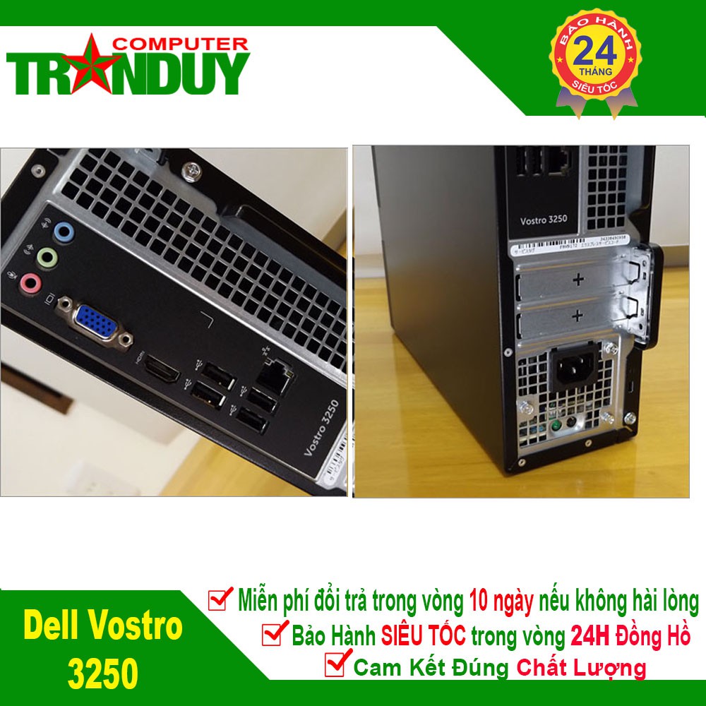 Máy Tính Để Bàn Dell Vostro 3250 Intel Core I3-6100 Ram 4GB SSD 120GB BH 24 Tháng