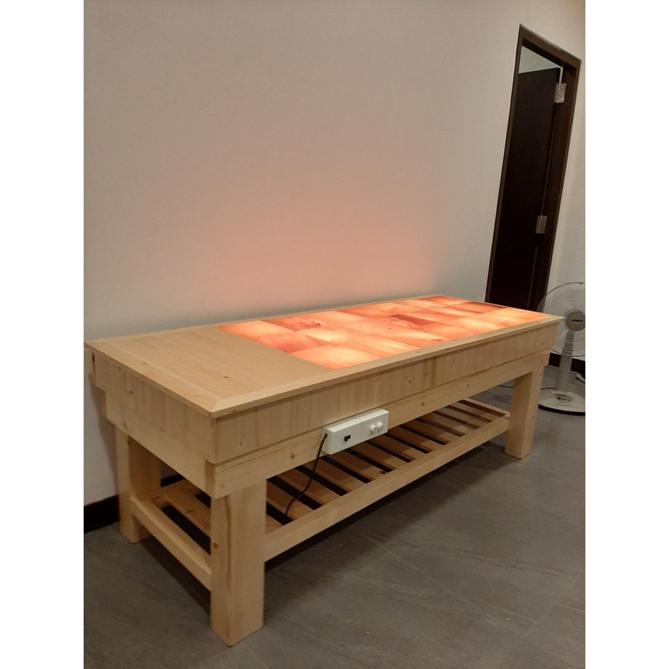 Giường đá muối himalya 21 viên ,đá muối nhập khẩu từ Pakistan, kích thước chuẩn của giường 192cm*72cn*60cm