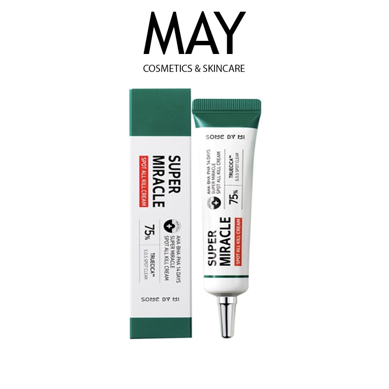 Kem Giảm Mụn &quot;14 Ngày&quot; SOME BY MI - AHA, BHA, PHA 14 Days Super Miracle Spot All Kill CREAM 30ml