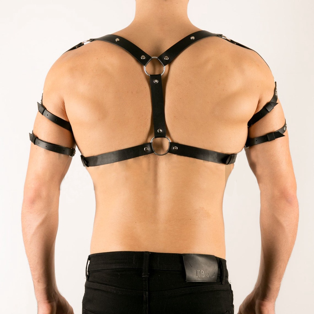 Đai Da Đeo Trước Ngực Phong Cách Punk Cá Tính Cho Nam