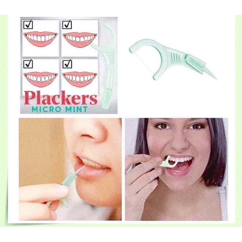 Chỉ nha khoa Plackers Micro Mint của Mỹ 150 cây